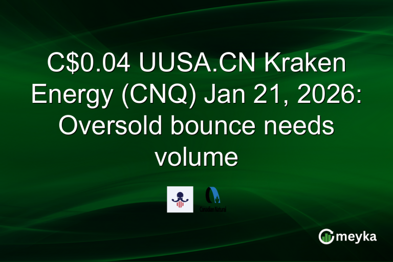 C$0.04 UUSA.CN Kraken Energy (CNQ) Jan 21, 2026: Oversold bounce needs volume