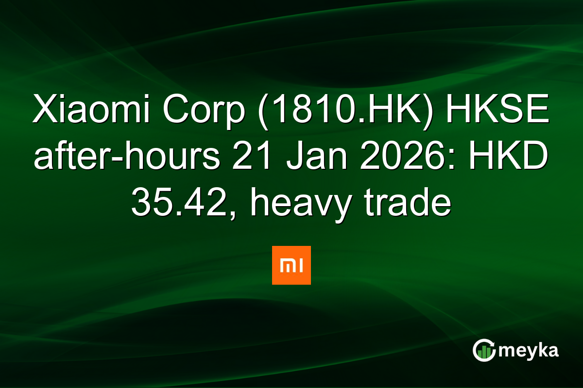 Xiaomi Corp (1810.HK) HKSE after-hours 21 Jan 2026: HKD 35.42, heavy trade