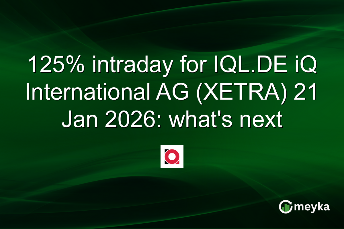 125% intraday for IQL.DE iQ International AG (XETRA) 21 Jan 2026: what's next