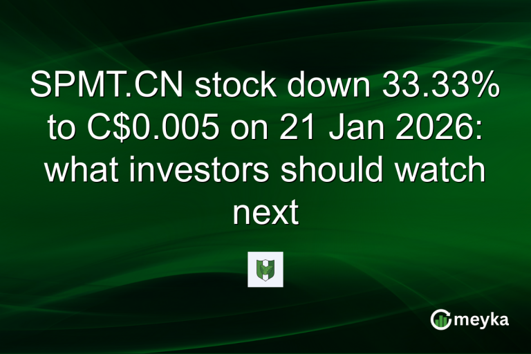 SPMT.CN stock down 33.33% to C$0.005 on 21 Jan 2026: what investors should watch next