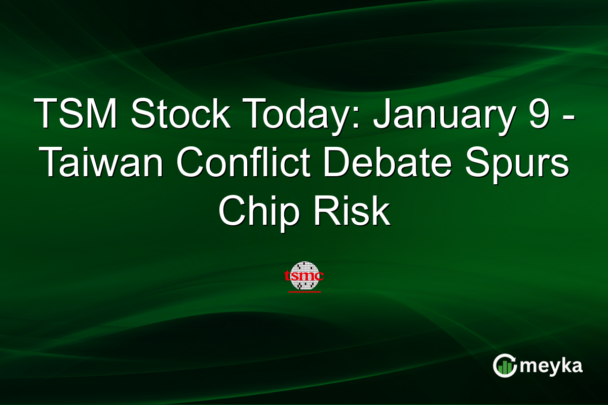 TSM Stock Today: January 9 - Taiwan Conflict Debate Spurs Chip Risk