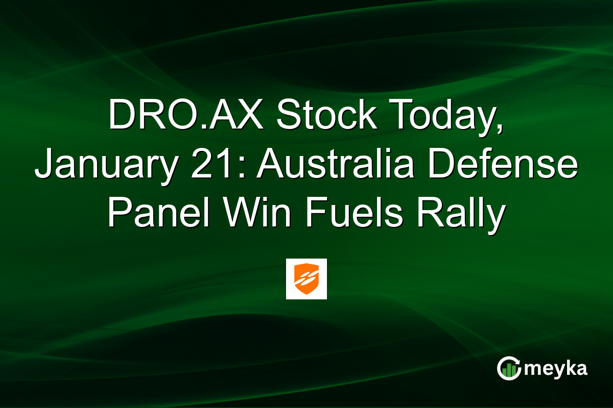 DRO.AX Stock Today, January 21: Australia Defense Panel Win Fuels Rally