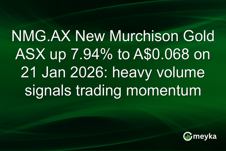 NMG.AX New Murchison Gold ASX up 7.94% to A$0.068 on 21 Jan 2026: heavy volume signals trading momentum