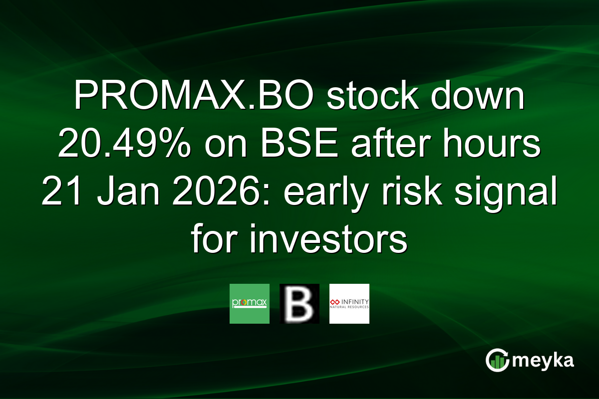 PROMAX.BO stock down 20.49% on BSE after hours 21 Jan 2026: early risk signal for investors