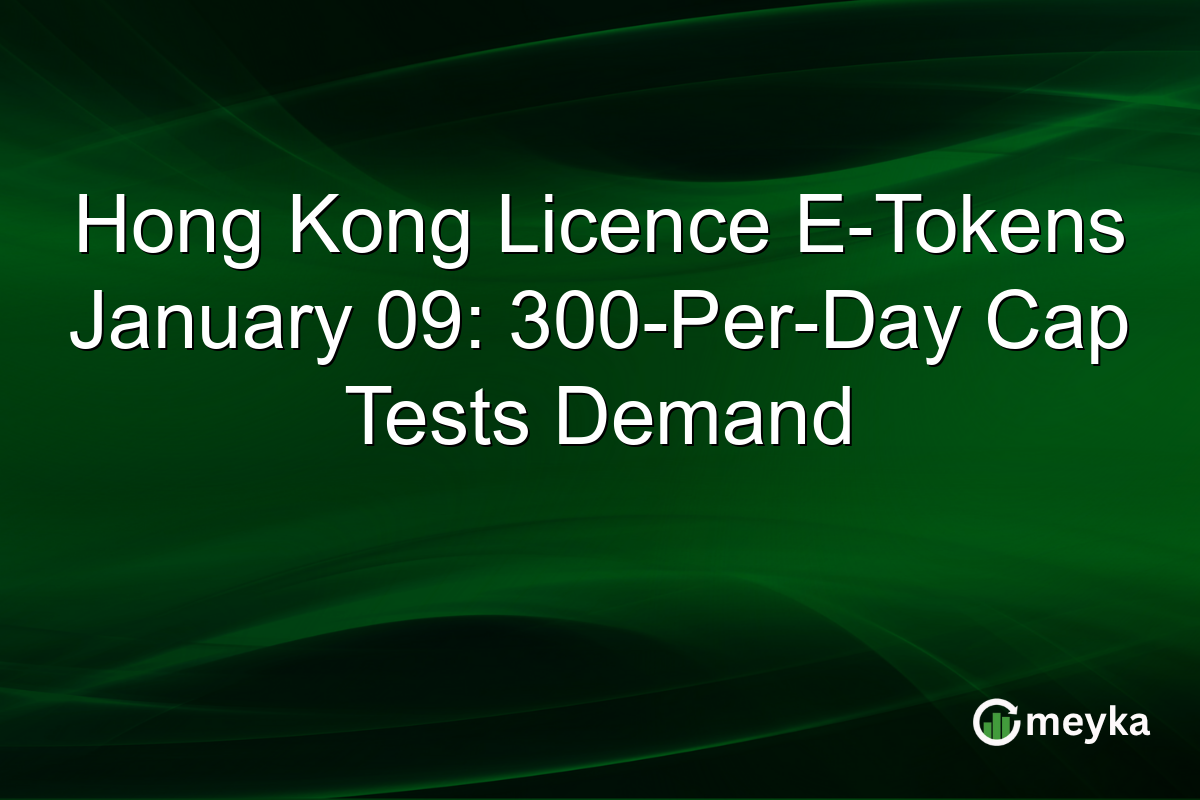 Hong Kong Licence E-Tokens January 09: 300-Per-Day Cap Tests Demand