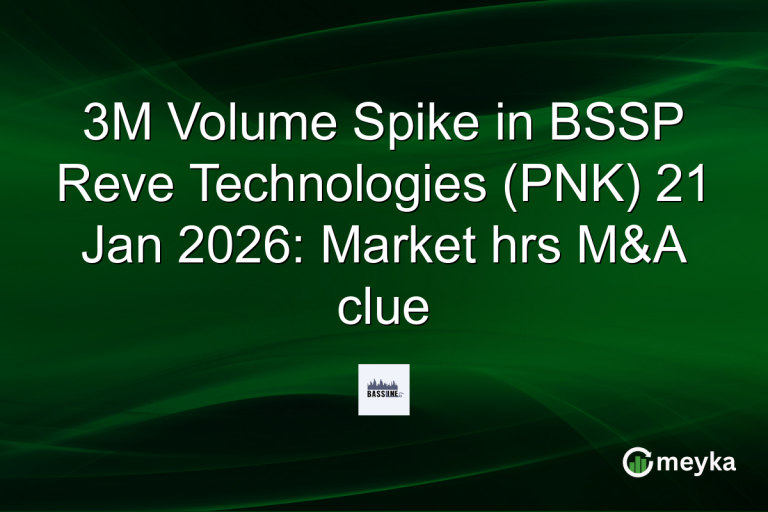 3M Volume Spike in BSSP Reve Technologies (PNK) 21 Jan 2026: Market hrs M&A clue