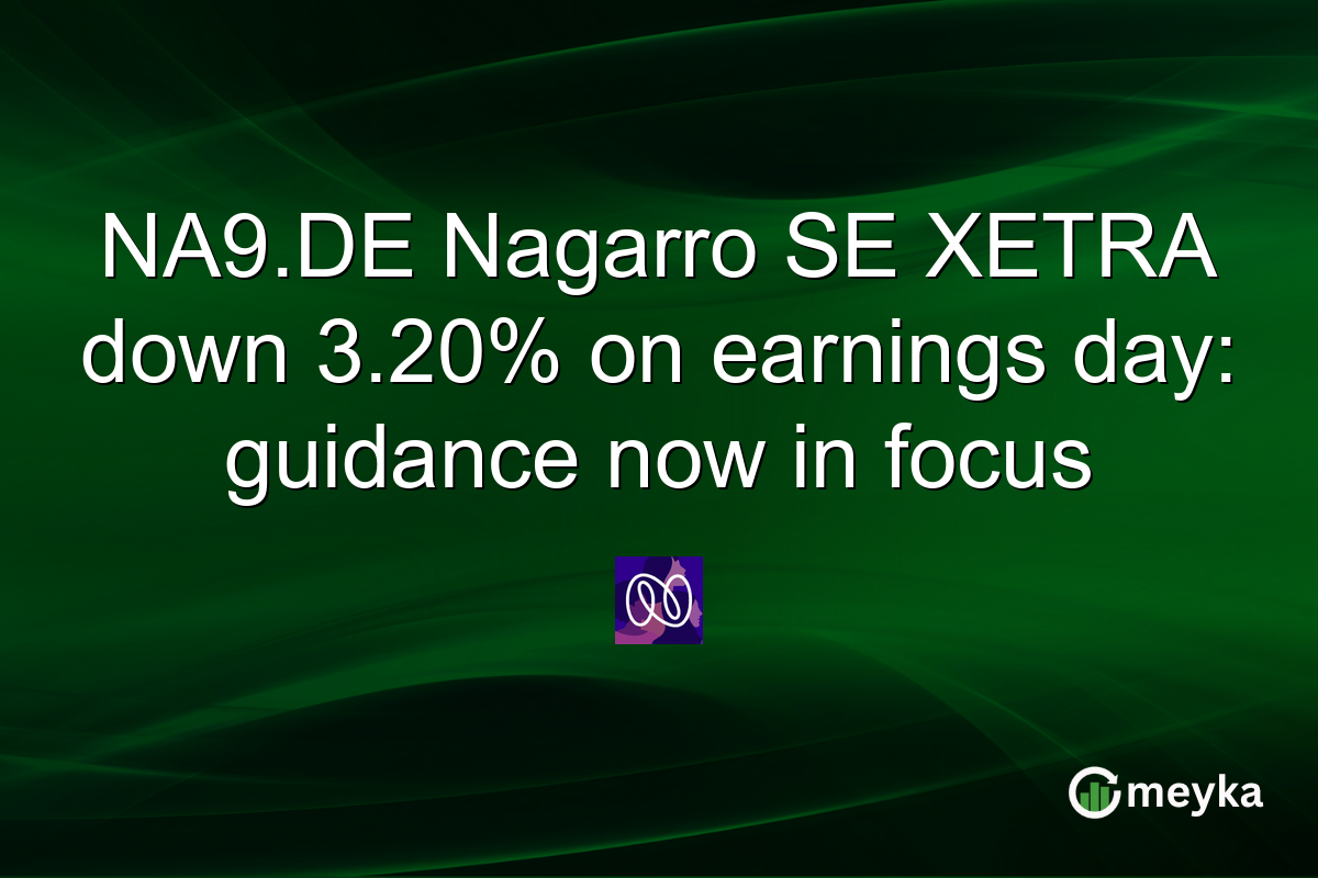 NA9.DE Nagarro SE XETRA down 3.20% on earnings day: guidance now in focus
