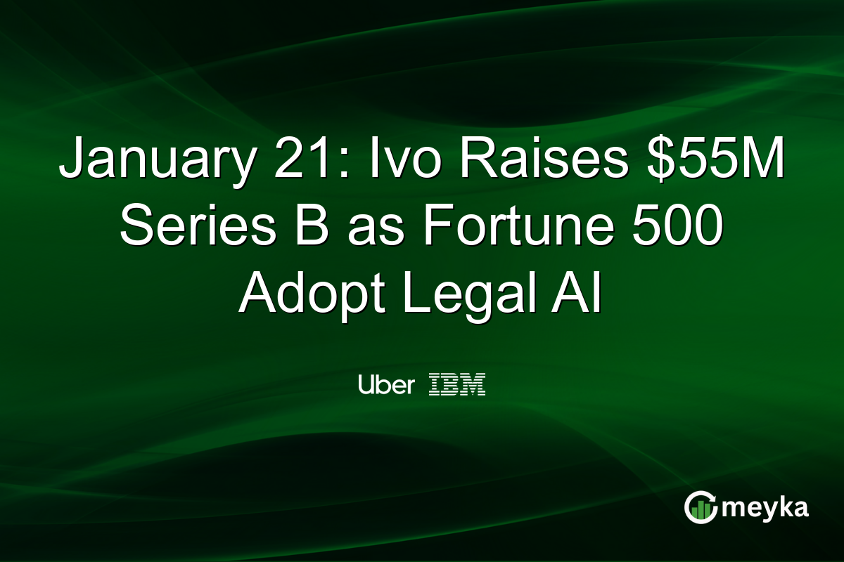 January 21: Ivo Raises $55M Series B as Fortune 500 Adopt Legal AI