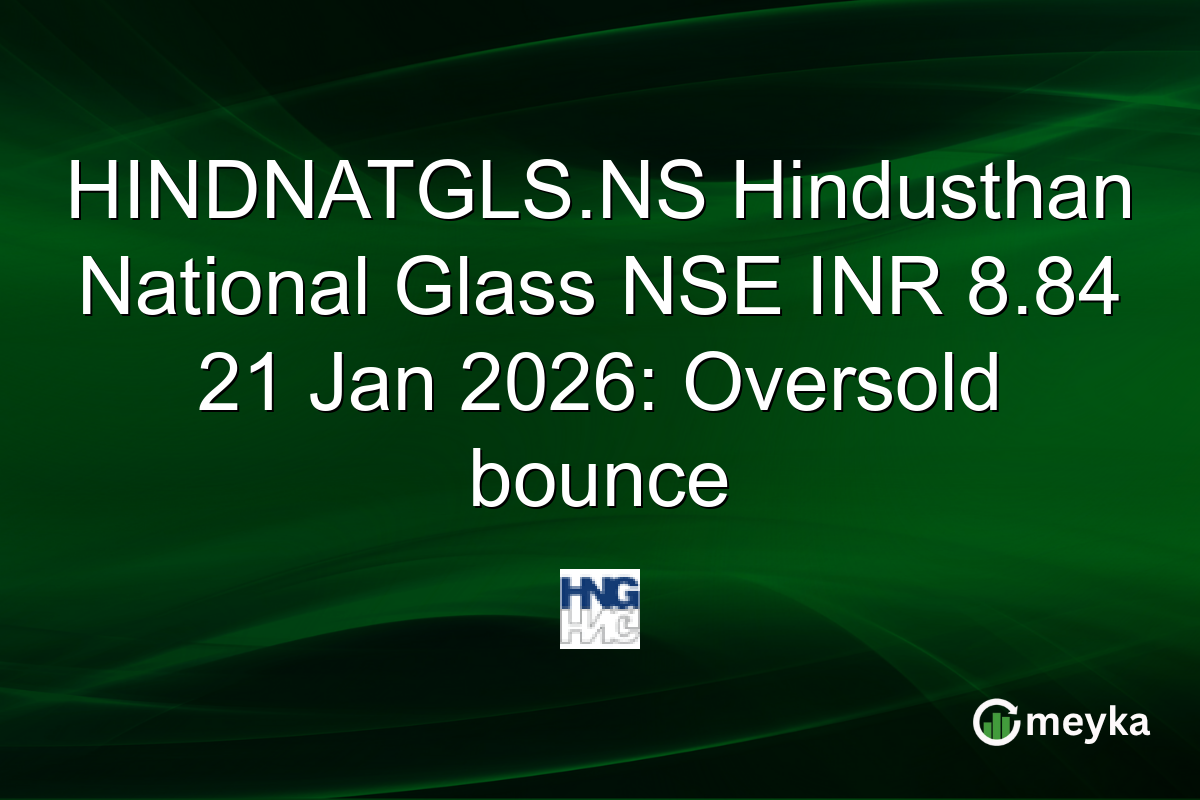 HINDNATGLS.NS Hindusthan National Glass NSE INR 8.84 21 Jan 2026: Oversold bounce