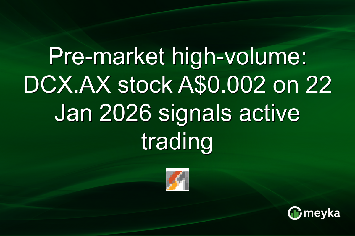 Pre-market high-volume: DCX.AX stock A$0.002 on 22 Jan 2026 signals active trading