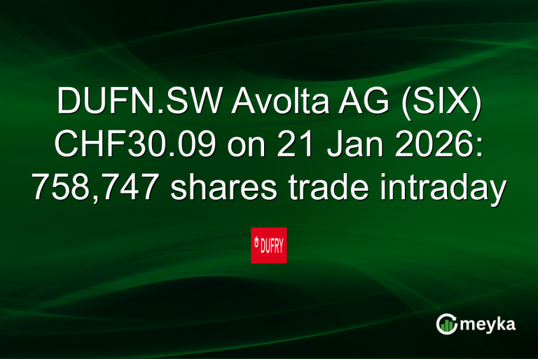 DUFN.SW Avolta AG (SIX) CHF30.09 on 21 Jan 2026: 758,747 shares trade intraday