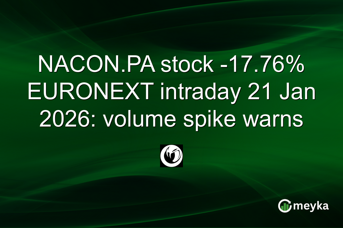 NACON.PA stock -17.76% EURONEXT intraday 21 Jan 2026: volume spike warns