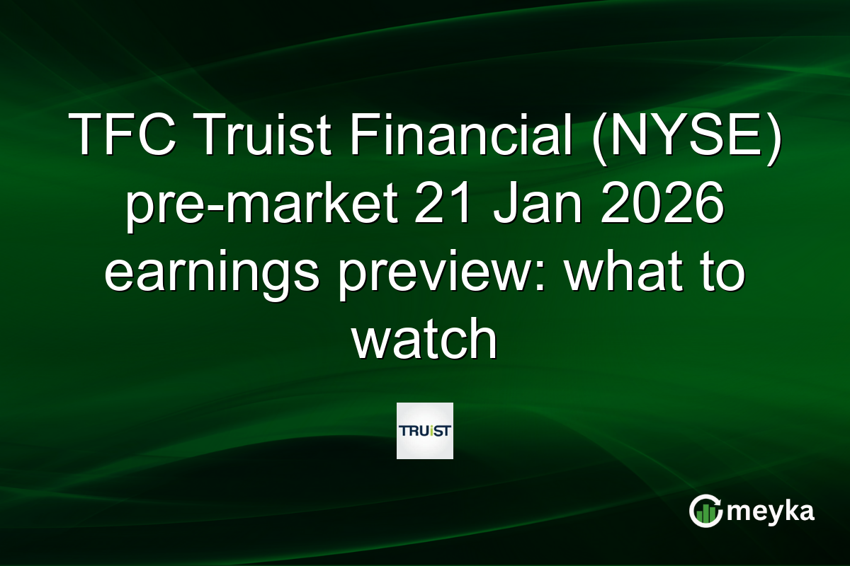 TFC Truist Financial (NYSE) pre-market 21 Jan 2026 earnings preview: what to watch