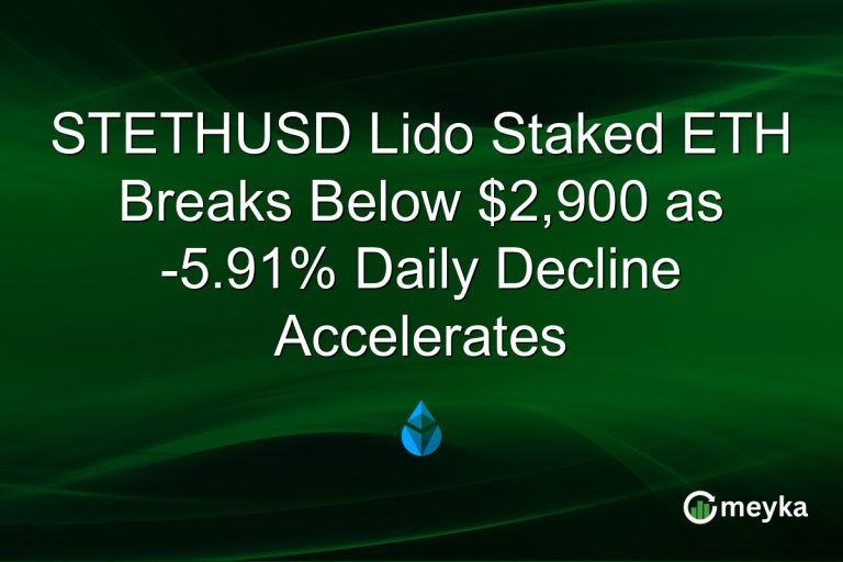 STETHUSD Lido Staked ETH Breaks Below $2,900 as -5.91% Daily Decline Accelerates