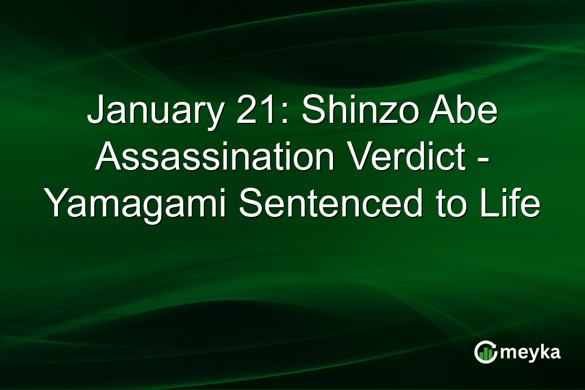 January 21: Shinzo Abe Assassination Verdict - Yamagami Sentenced to Life