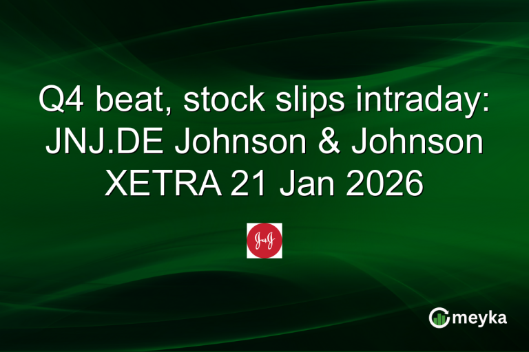 Q4 beat, stock slips intraday: JNJ.DE Johnson & Johnson XETRA 21 Jan 2026