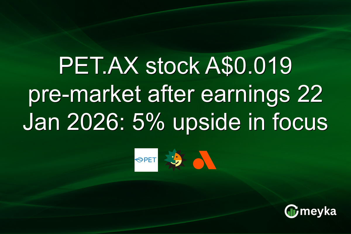 PET.AX stock A$0.019 pre-market after earnings 22 Jan 2026: 5% upside in focus