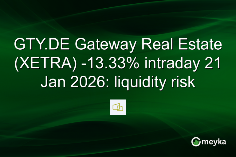 GTY.DE Gateway Real Estate (XETRA) -13.33% intraday 21 Jan 2026: liquidity risk