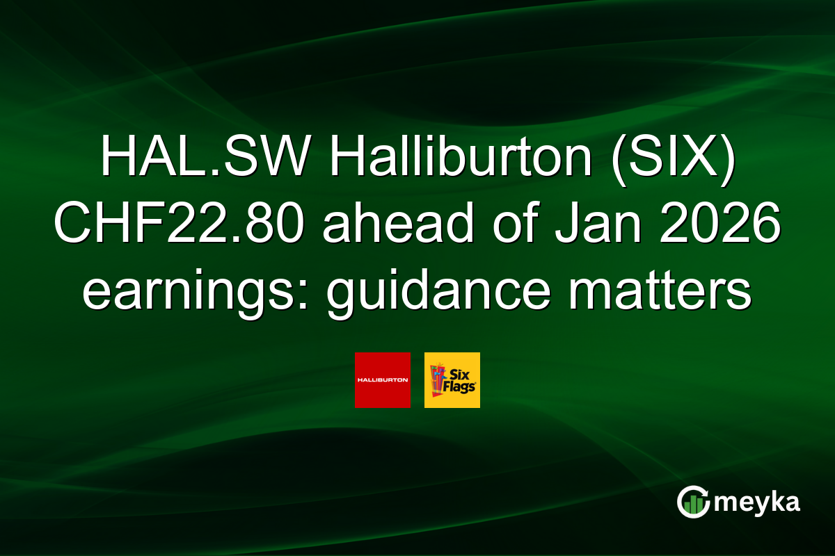 HAL.SW Halliburton (SIX) CHF22.80 ahead of Jan 2026 earnings: guidance matters