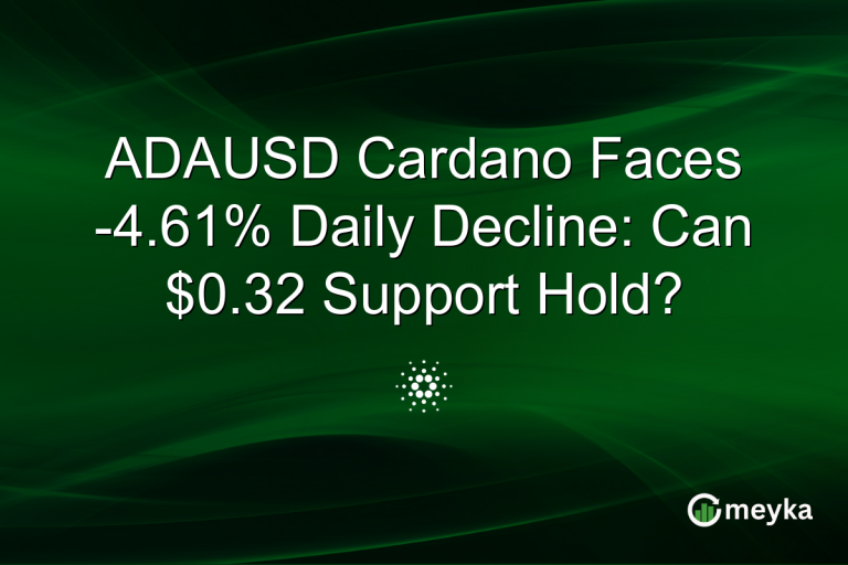 ADAUSD Cardano Faces -4.61% Daily Decline: Can $0.32 Support Hold?