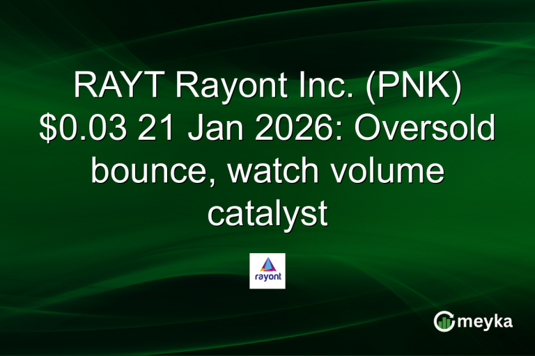 RAYT Rayont Inc. (PNK) $0.03 21 Jan 2026: Oversold bounce, watch volume catalyst