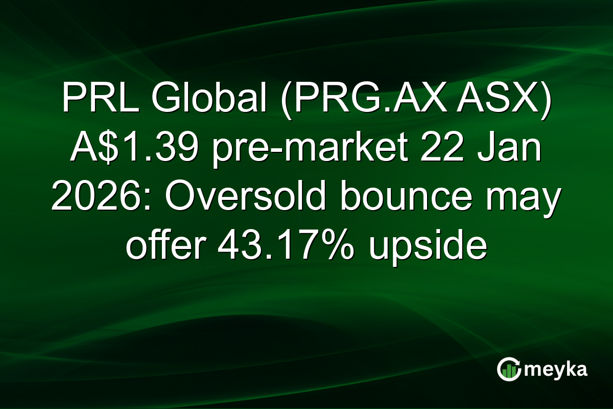 PRL Global (PRG.AX ASX) A$1.39 pre-market 22 Jan 2026: Oversold bounce may offer 43.17% upside