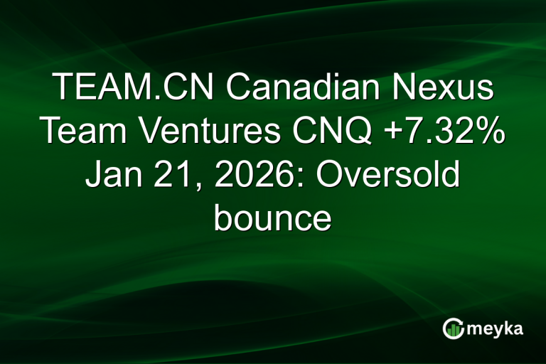 TEAM.CN Canadian Nexus Team Ventures CNQ +7.32% Jan 21, 2026: Oversold bounce