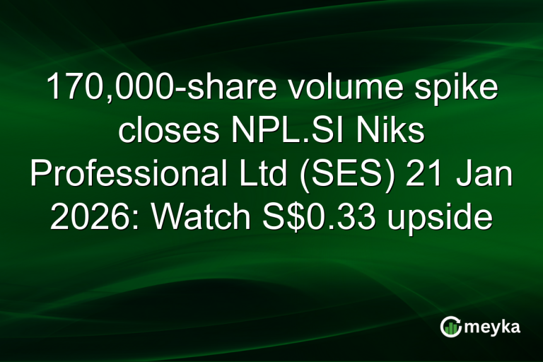 170,000-share volume spike closes NPL.SI Niks Professional Ltd (SES) 21 Jan 2026: Watch S$0.33 upside