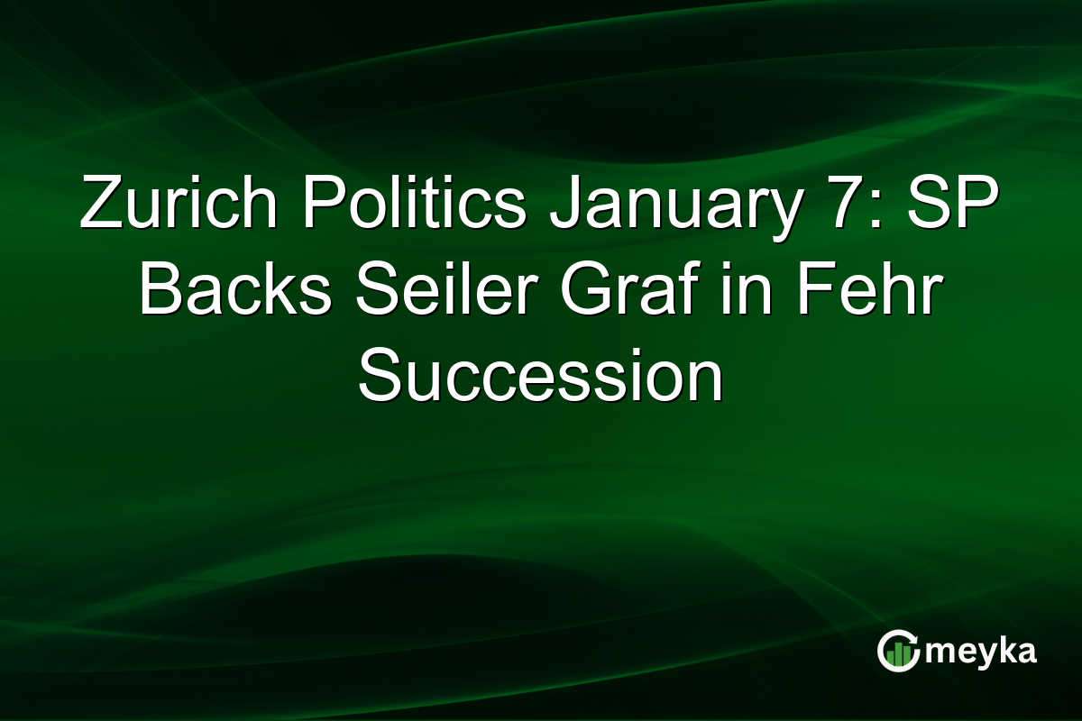 Zurich Politics January 7: SP Backs Seiler Graf in Fehr Succession