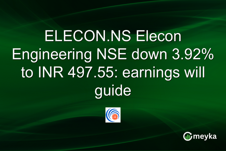 ELECON.NS Elecon Engineering NSE down 3.92% to INR 497.55: earnings will guide