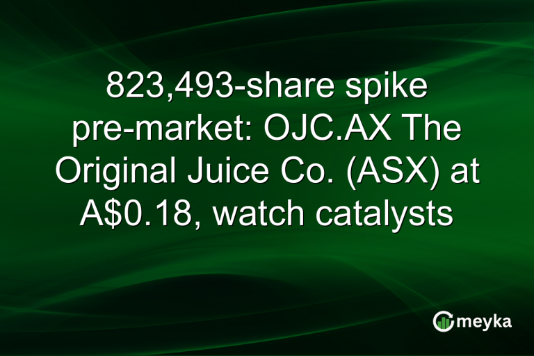 823,493-share spike pre-market: OJC.AX The Original Juice Co. (ASX) at A$0.18, watch catalysts