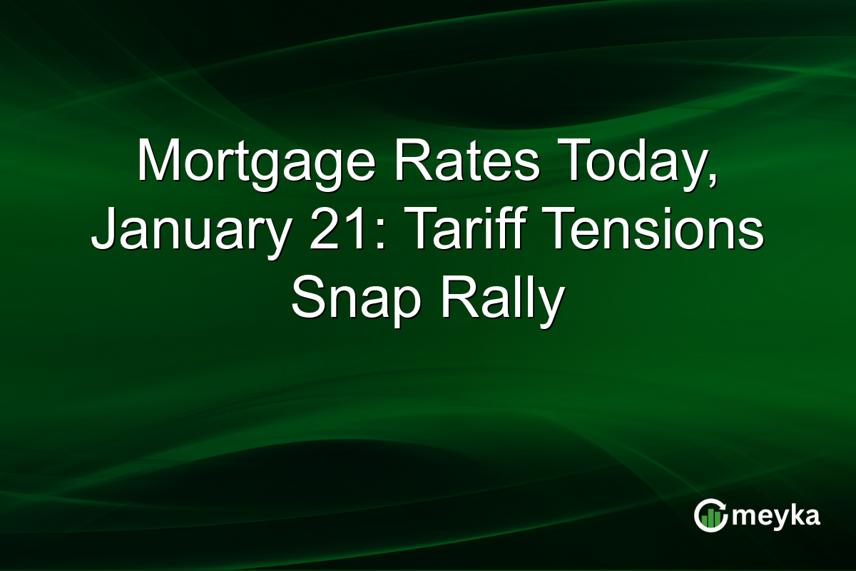 Mortgage Rates Today, January 21: Tariff Tensions Snap Rally