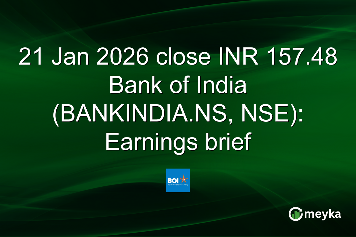 21 Jan 2026 close INR 157.48 Bank of India (BANKINDIA.NS, NSE): Earnings brief