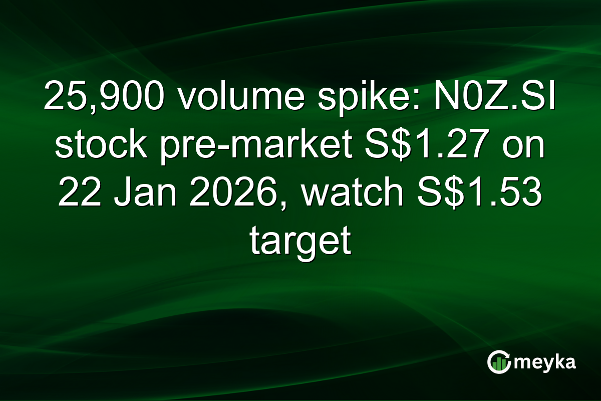 25,900 volume spike: N0Z.SI stock pre-market S$1.27 on 22 Jan 2026, watch S$1.53 target