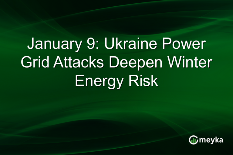 January 9: Ukraine Power Grid Attacks Deepen Winter Energy Risk