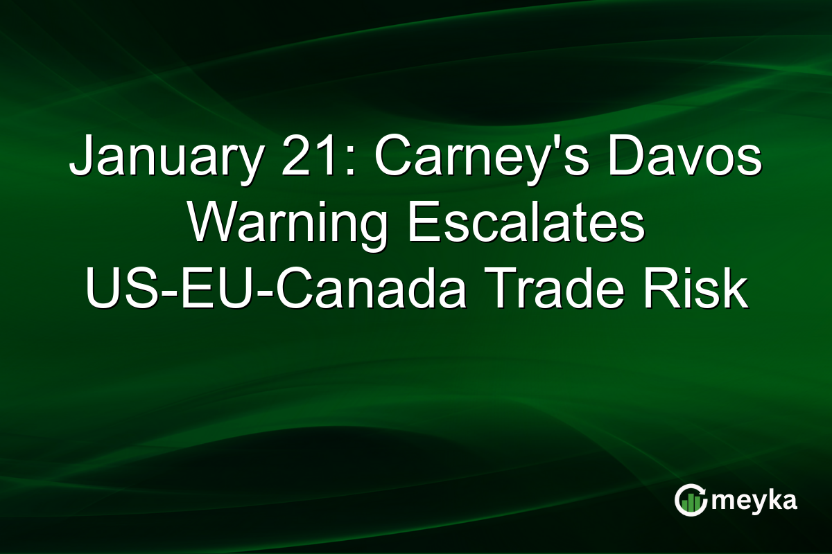 January 21: Carney's Davos Warning Escalates US-EU-Canada Trade Risk