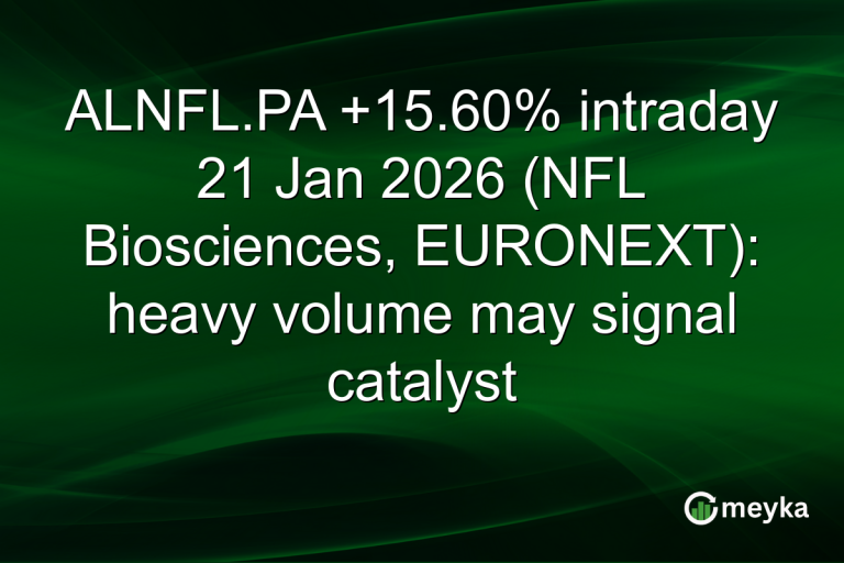 ALNFL.PA +15.60% intraday 21 Jan 2026 (NFL Biosciences, EURONEXT): heavy volume may signal catalyst