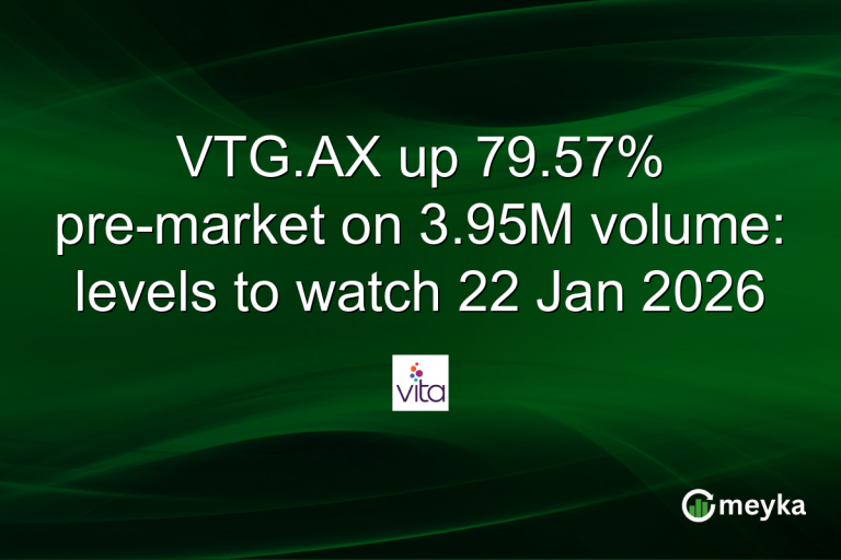 VTG.AX up 79.57% pre-market on 3.95M volume: levels to watch 22 Jan 2026