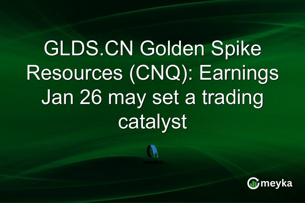 GLDS.CN Golden Spike Resources (CNQ): Earnings Jan 26 may set a trading catalyst