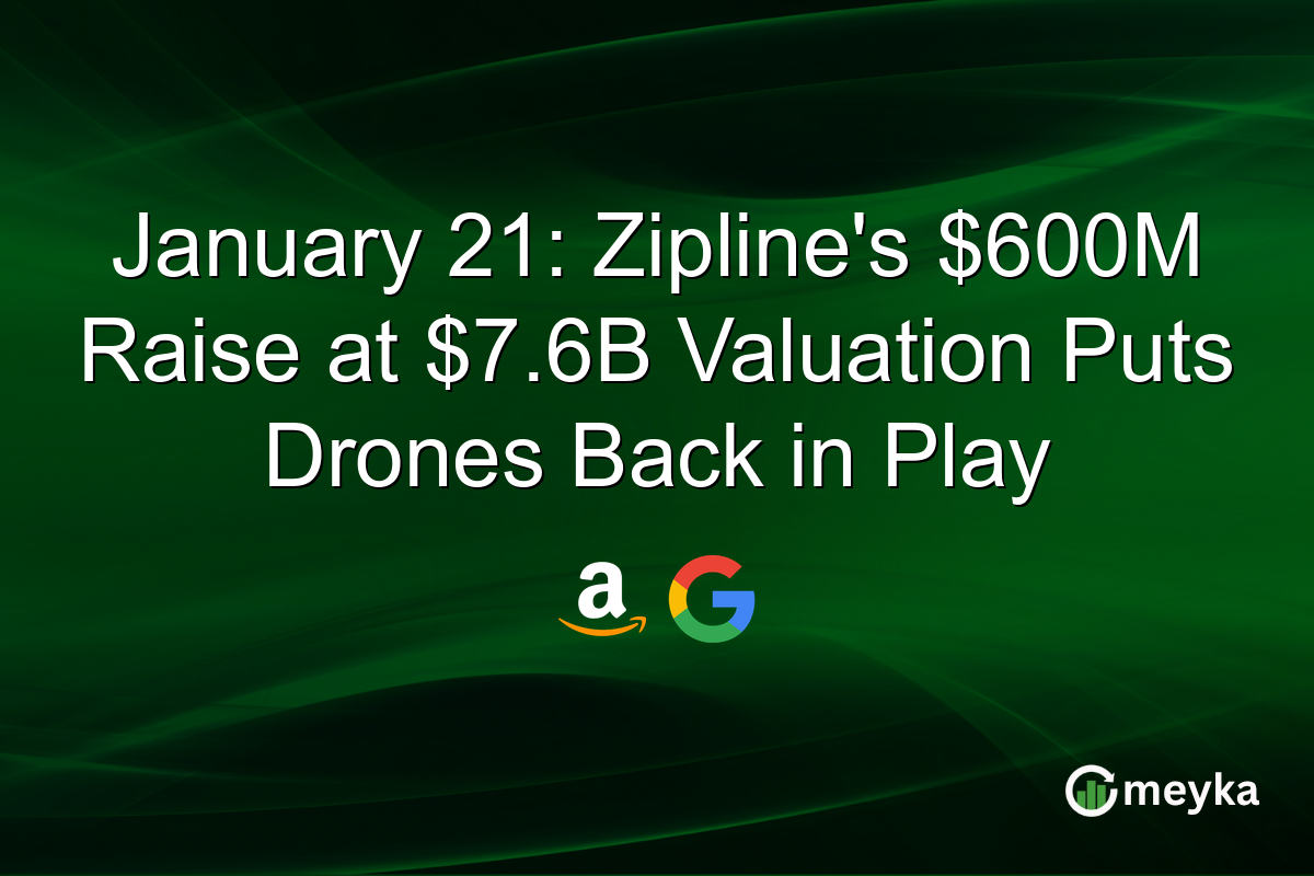 January 21: Zipline's $600M Raise at $7.6B Valuation Puts Drones Back in Play