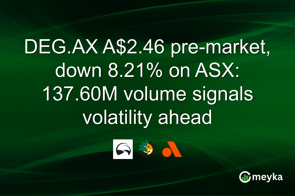 DEG.AX A$2.46 pre-market, down 8.21% on ASX: 137.60M volume signals volatility ahead