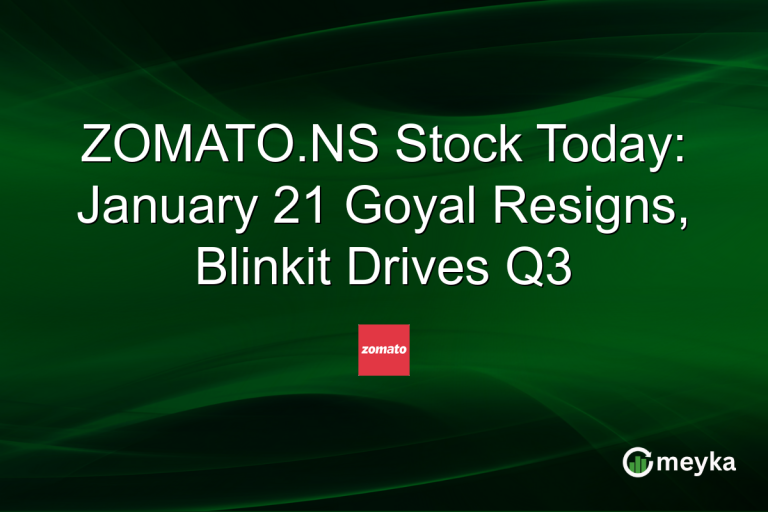 ZOMATO.NS Stock Today: January 21 Goyal Resigns, Blinkit Drives Q3