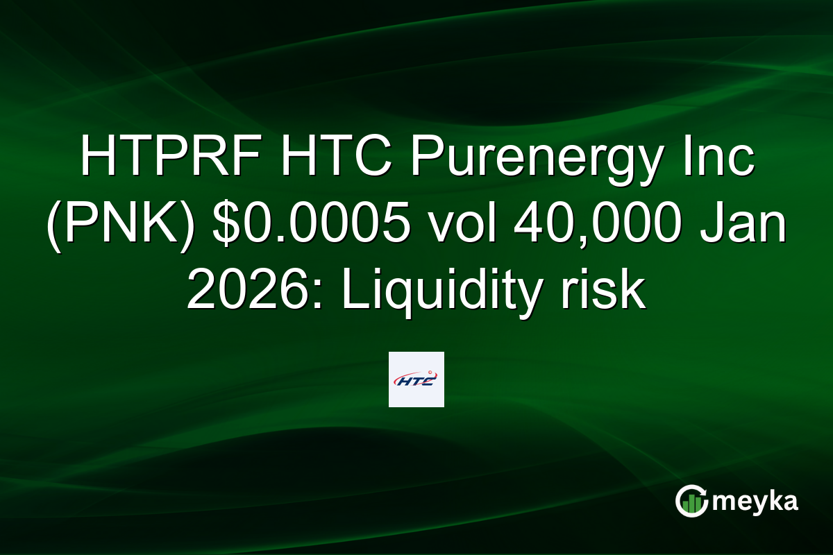 HTPRF HTC Purenergy Inc (PNK) $0.0005 vol 40,000 Jan 2026: Liquidity risk