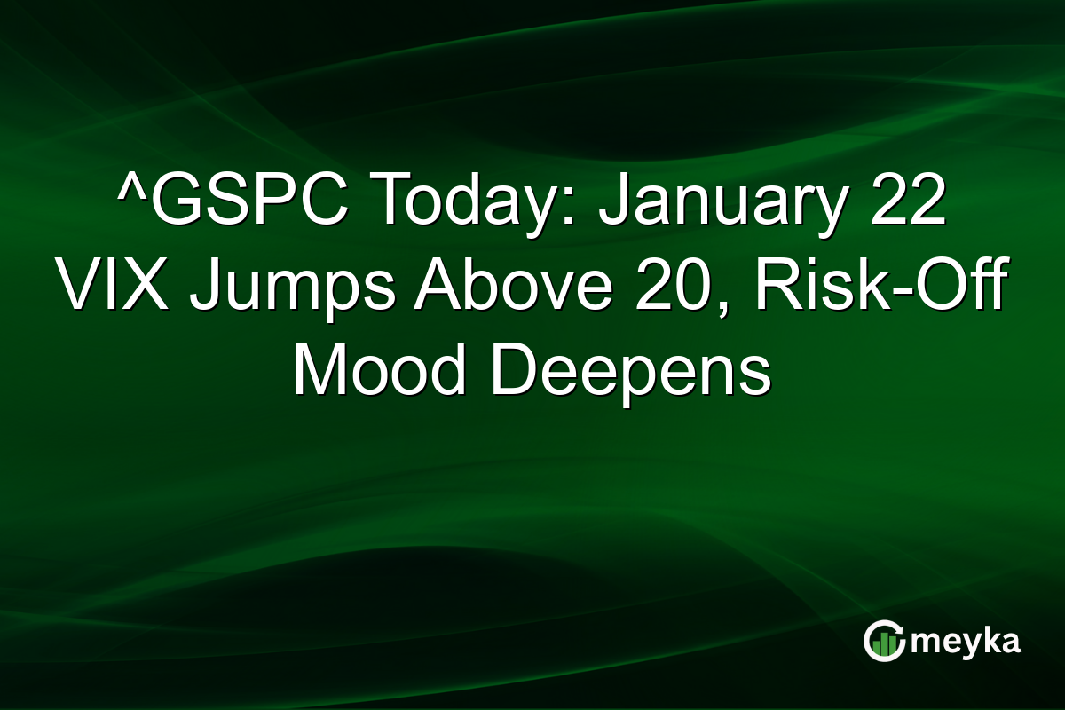 ^GSPC Today: January 22 VIX Jumps Above 20, Risk-Off Mood Deepens