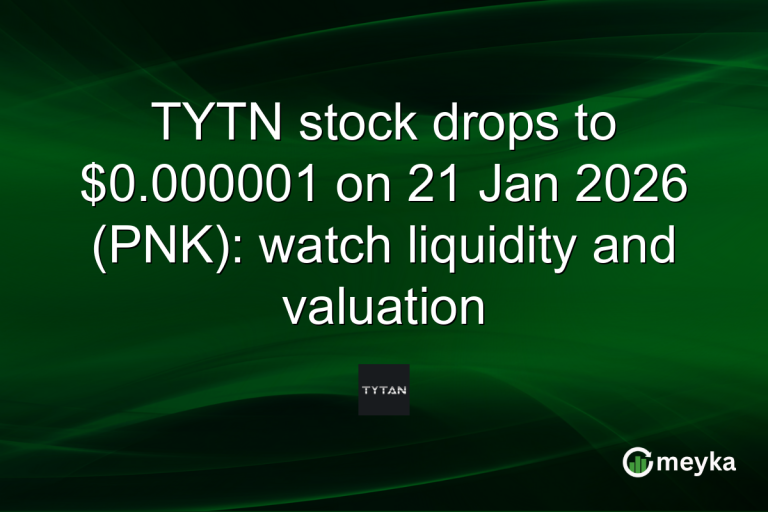 TYTN stock drops to $0.000001 on 21 Jan 2026 (PNK): watch liquidity and valuation