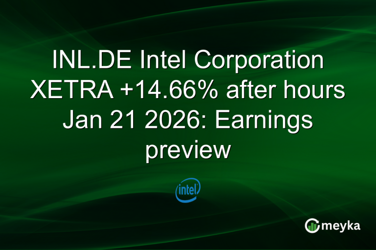 INL.DE Intel Corporation XETRA +14.66% after hours Jan 21 2026: Earnings preview