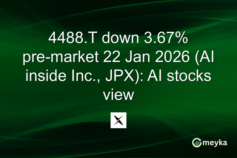 4488.T down 3.67% pre-market 22 Jan 2026 (AI inside Inc., JPX): AI stocks view