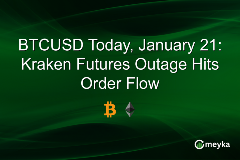 BTCUSD Today, January 21: Kraken Futures Outage Hits Order Flow