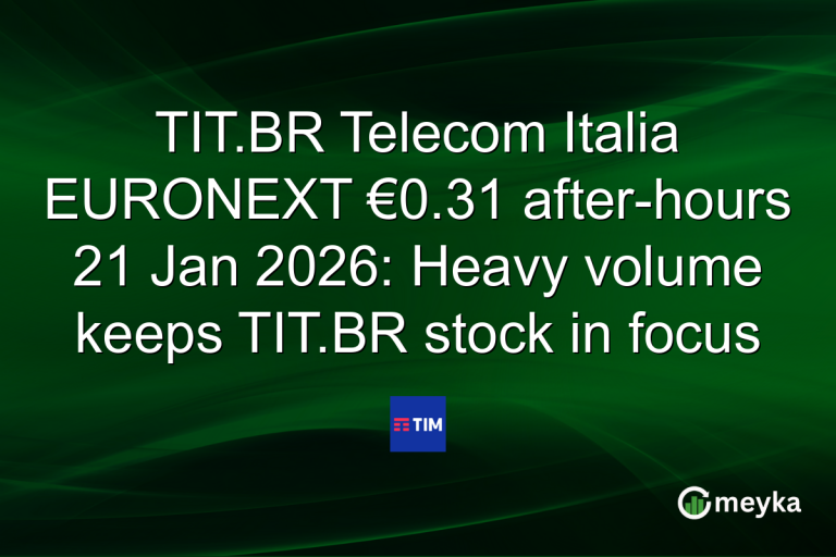 TIT.BR Telecom Italia EURONEXT €0.31 after-hours 21 Jan 2026: Heavy volume keeps TIT.BR stock in focus