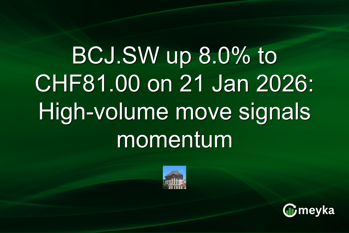 BCJ.SW up 8.0% to CHF81.00 on 21 Jan 2026: High-volume move signals momentum